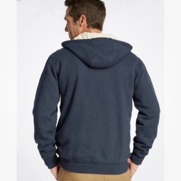 L.L. Bean Mens Katahdin Iron Works Heavyweight Hooded Sherpa Cotton Sweatshirt M - Picture 2 of 8